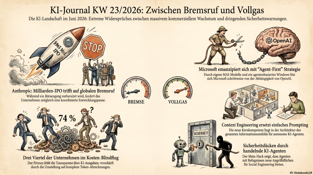 KI JOURNAL KW 23 – 1.-7.06.2026 | Eine Woche zwischen Bremsruf und Vollgas