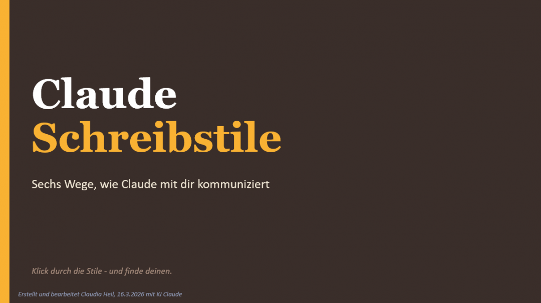 Claudia Heil KI Workspace 2026 3 18claude schreibstile