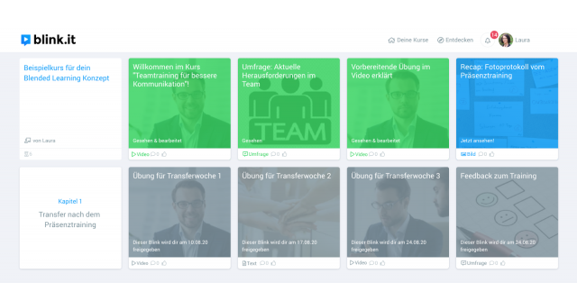 blinkit 6Beispielkurs Blended Learning Trainertreffen