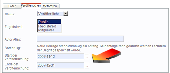 Veröffentlichung planen